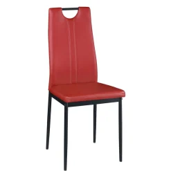 Esszimmerstuhl Leder IVO 6er Set rot