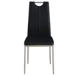 Esszimmerstuhl Leder IVO 6er Set schwarz