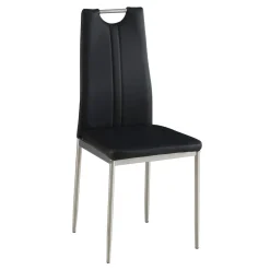 Esszimmerstuhl Leder IVO 6er Set schwarz