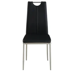 Esszimmerstuhl Leder IVO 4er Set schwarz