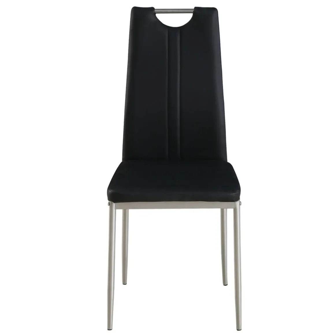 Esszimmerstuhl Leder IVO 4er Set schwarz