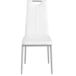 Esszimmerstuhl Leder IVO 4er Set weiss