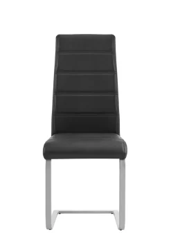 Esszimmerstuhl Leder LEO 4er Set schwarz