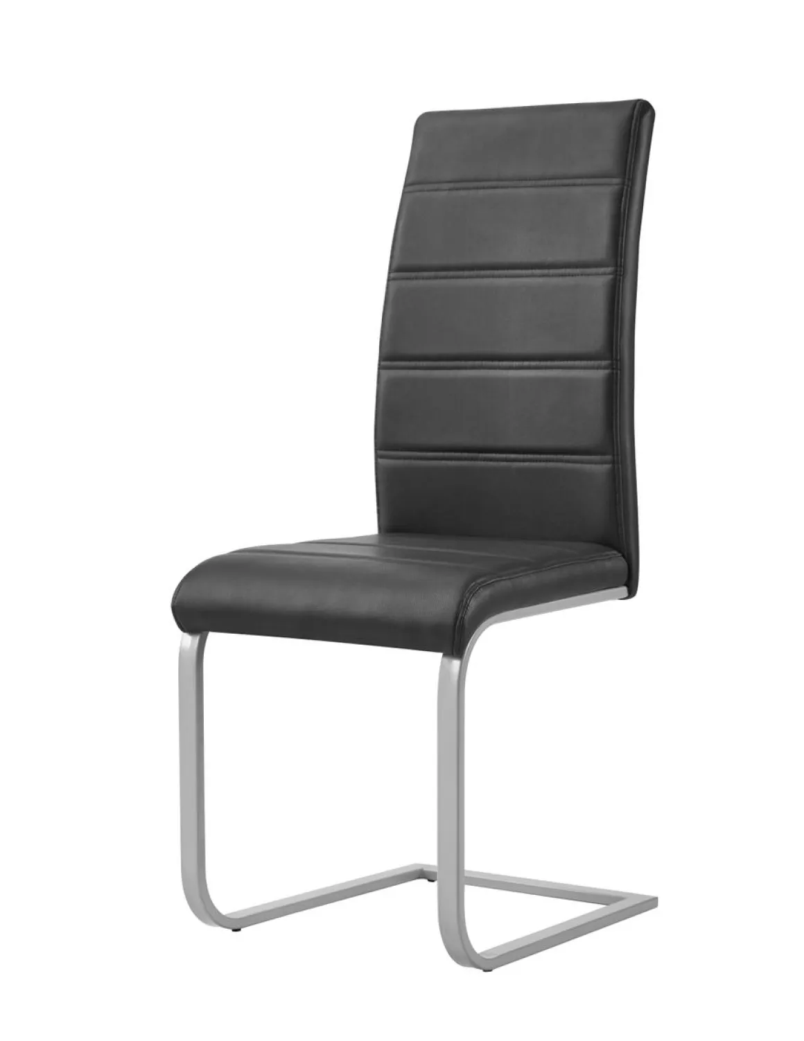 Esszimmerstuhl Leder LEO 4er Set schwarz