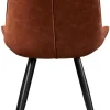 Esszimmerstuhl Leder LORENZ 2er Set braun