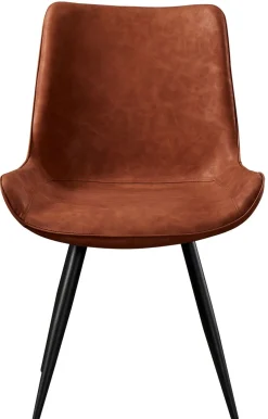 Esszimmerstuhl Leder LORENZ 2er Set braun