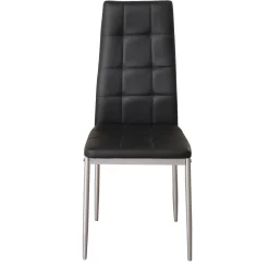 Esszimmerstuhl Leder MARC 6er Set schwarz