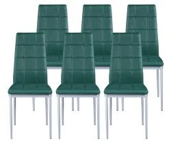 Esszimmerstuhl Leder MARC 6er Set grün