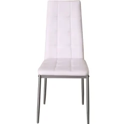 Esszimmerstuhl Leder MARC 6er Set weiss