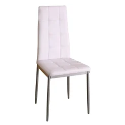 Esszimmerstuhl Leder MARC 4er Set weiss