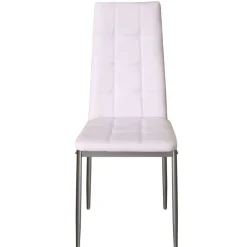 Esszimmerstuhl Leder MARC 4er Set weiss