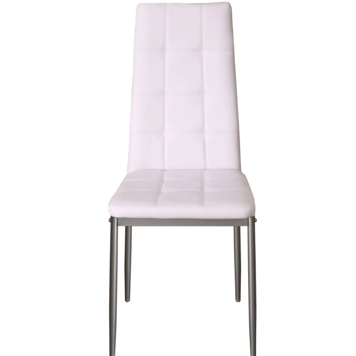 Esszimmerstuhl Leder MARC 4er Set weiss