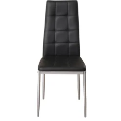 Esszimmerstuhl Leder MARC 4er Set schwarz