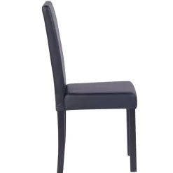 Esszimmerstuhl Leder NICK 4er Set schwarz