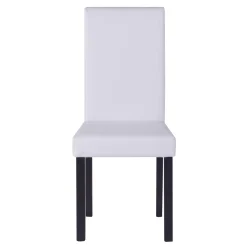 Esszimmerstuhl Leder NICK 4er Set weiss