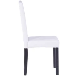 Esszimmerstuhl Leder NICK 4er Set weiss