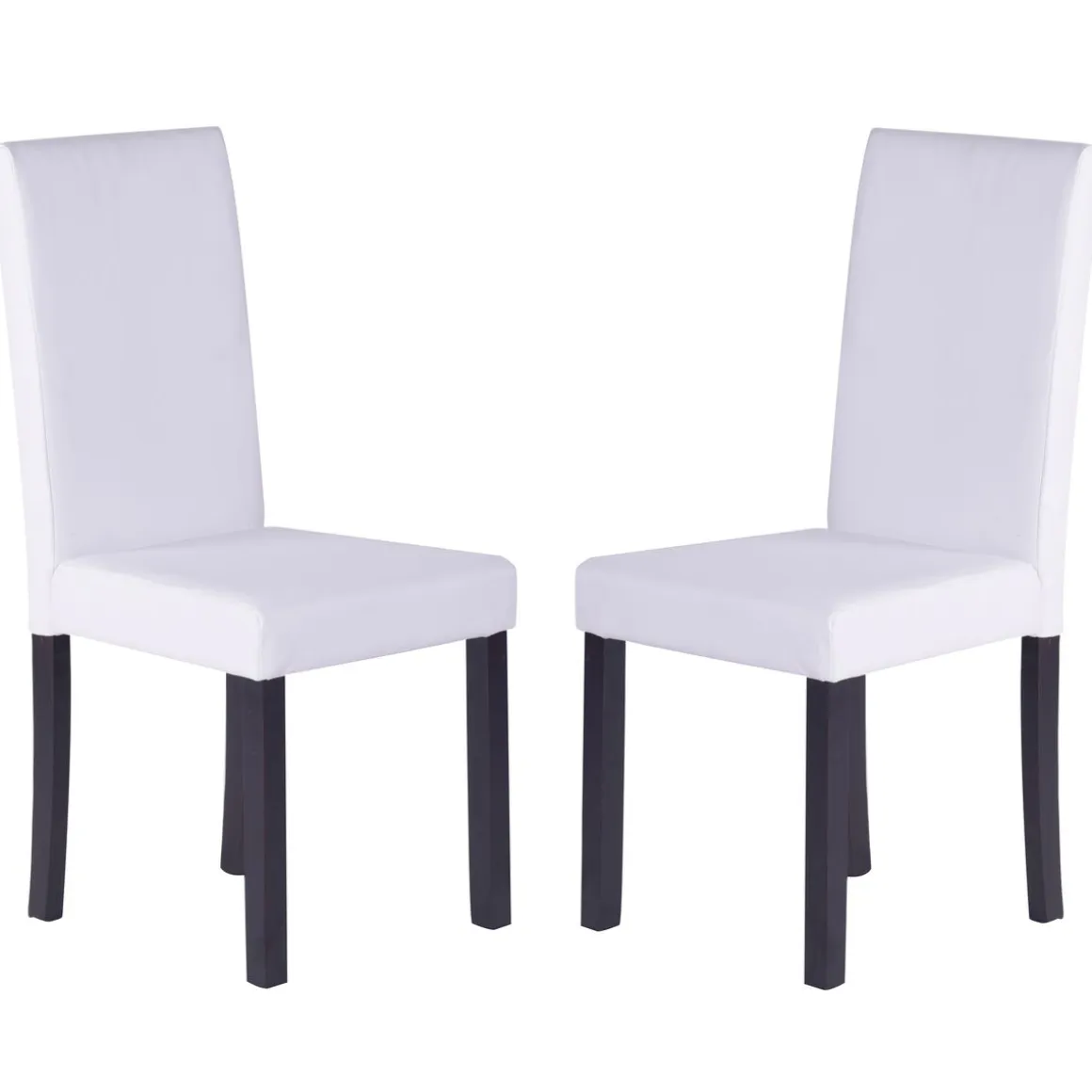 Esszimmerstuhl Leder NICK 4er Set weiss