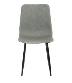 Esszimmerstuhl Leder SKY 4er Set grau