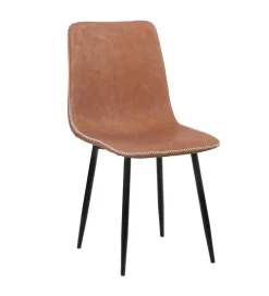 Esszimmerstuhl Leder SKY 2er Set braun