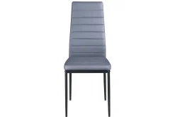 Esszimmerstuhl Leder TIM 6er Set grau