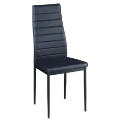 Esszimmerstuhl Leder TIM 6er Set schwarz