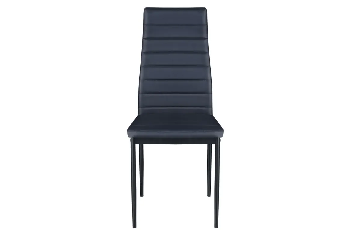 Esszimmerstuhl Leder TIM 6er Set schwarz