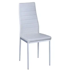 Esszimmerstuhl Leder TIM 4er Set weiss