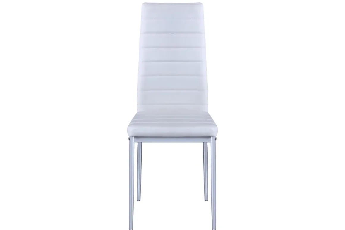 Esszimmerstuhl Leder TIM 4er Set weiss