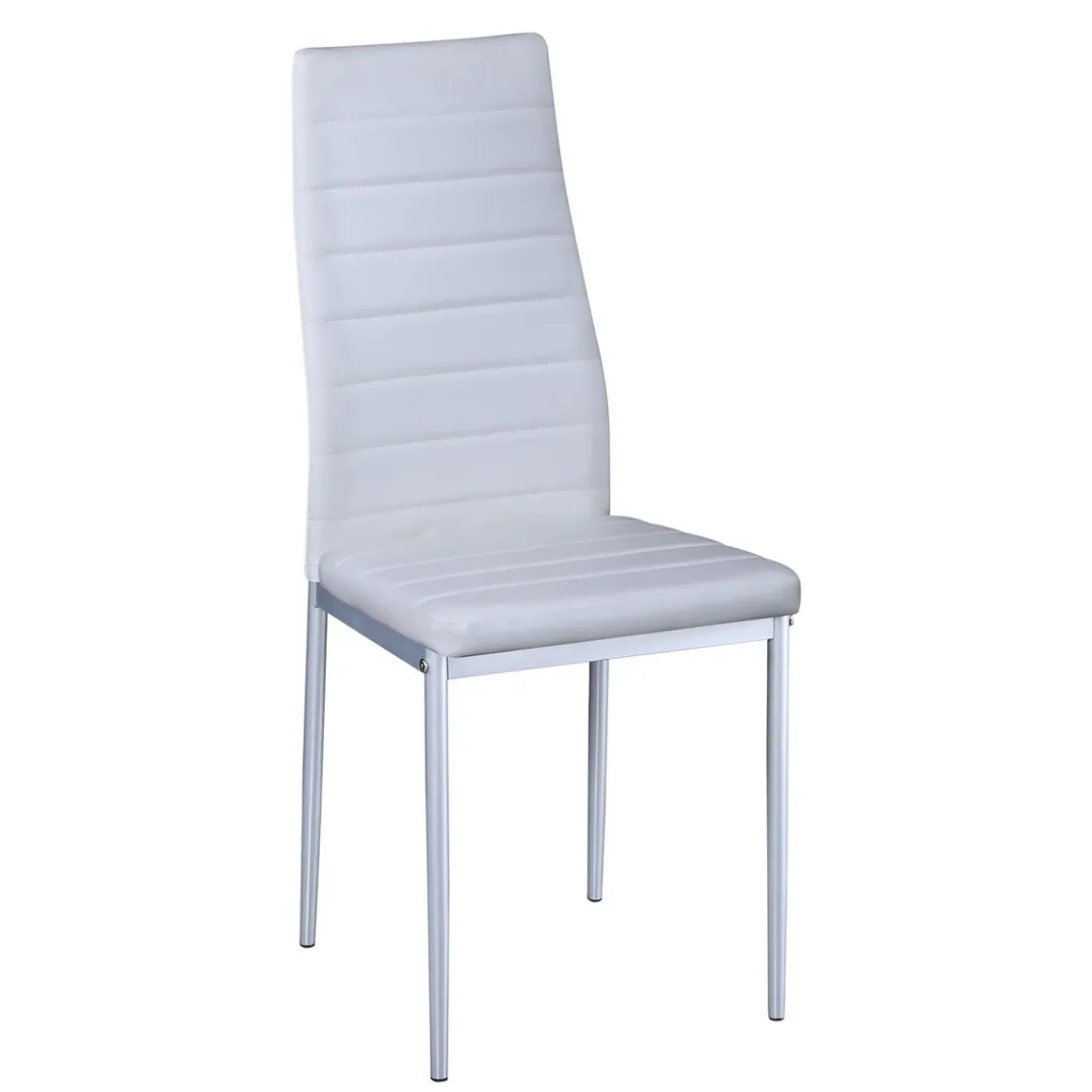 Esszimmerstuhl Leder TIM 6er Set weiss