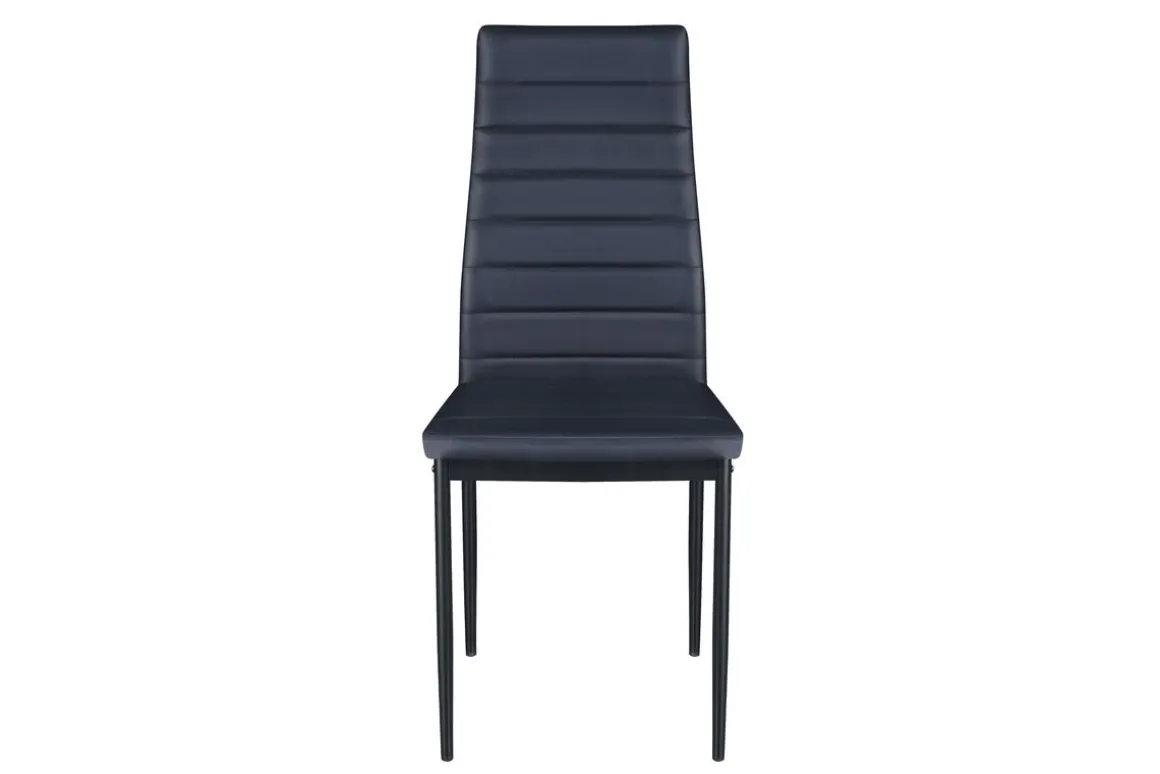 Esszimmerstuhl Leder TIM 4er Set schwarz