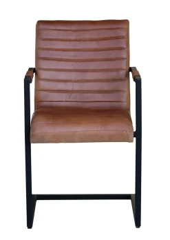 Esszimmerstuhl Leder Vintage AUDREY 2er Set braun