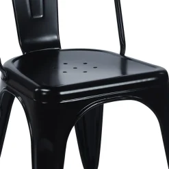 Esszimmerstuhl Metall METALUXE 4er Set schwarz