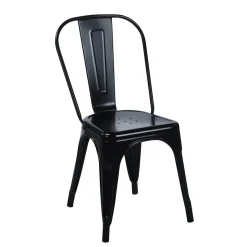 Esszimmerstuhl Metall METALUXE 4er Set schwarz