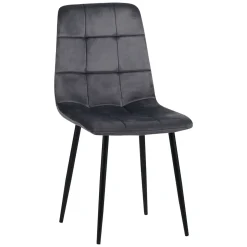 Esszimmerstuhl Samt JERRY 2er Set anthrazit