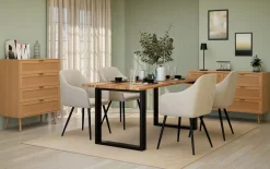Esszimmerstuhl Samt LEE 2er Set beige