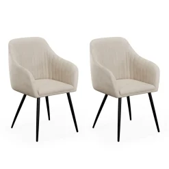 Esszimmerstuhl Samt LEE 2er Set beige