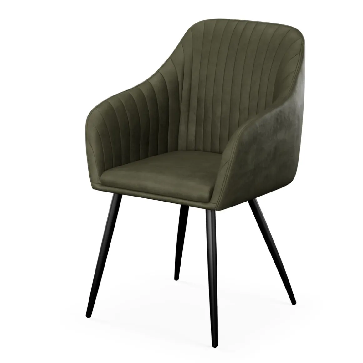 Esszimmerstuhl Samt LEE 2er Set olive