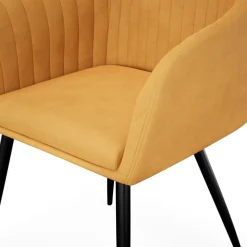Esszimmerstuhl Samt LEE 2er Set gelb