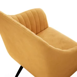 Esszimmerstuhl Samt LEE 2er Set gelb