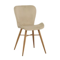 Esszimmerstuhl TONI 2er Set Samt beige