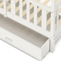Etagenbett JOHNNY mit Stauraum 80 x 160 cm weiss