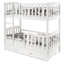 Etagenbett JOHNNY mit Stauraum 80 x 160 cm weiss