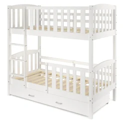Etagenbett JOHNNY mit Stauraum 80 x 160 cm weiss