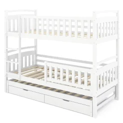 Etagenbett JULIETTE mit Ausziehfunktion 90 x 200 cm weiss