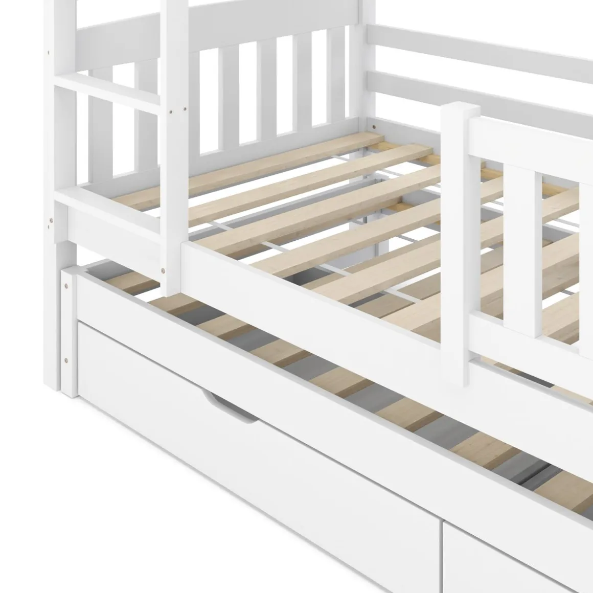 Etagenbett JULIETTE mit Ausziehfunktion 90 x 200 cm weiss