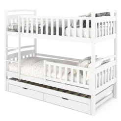 Etagenbett JULIETTE mit Ausziehfunktion 90 x 200 cm weiss
