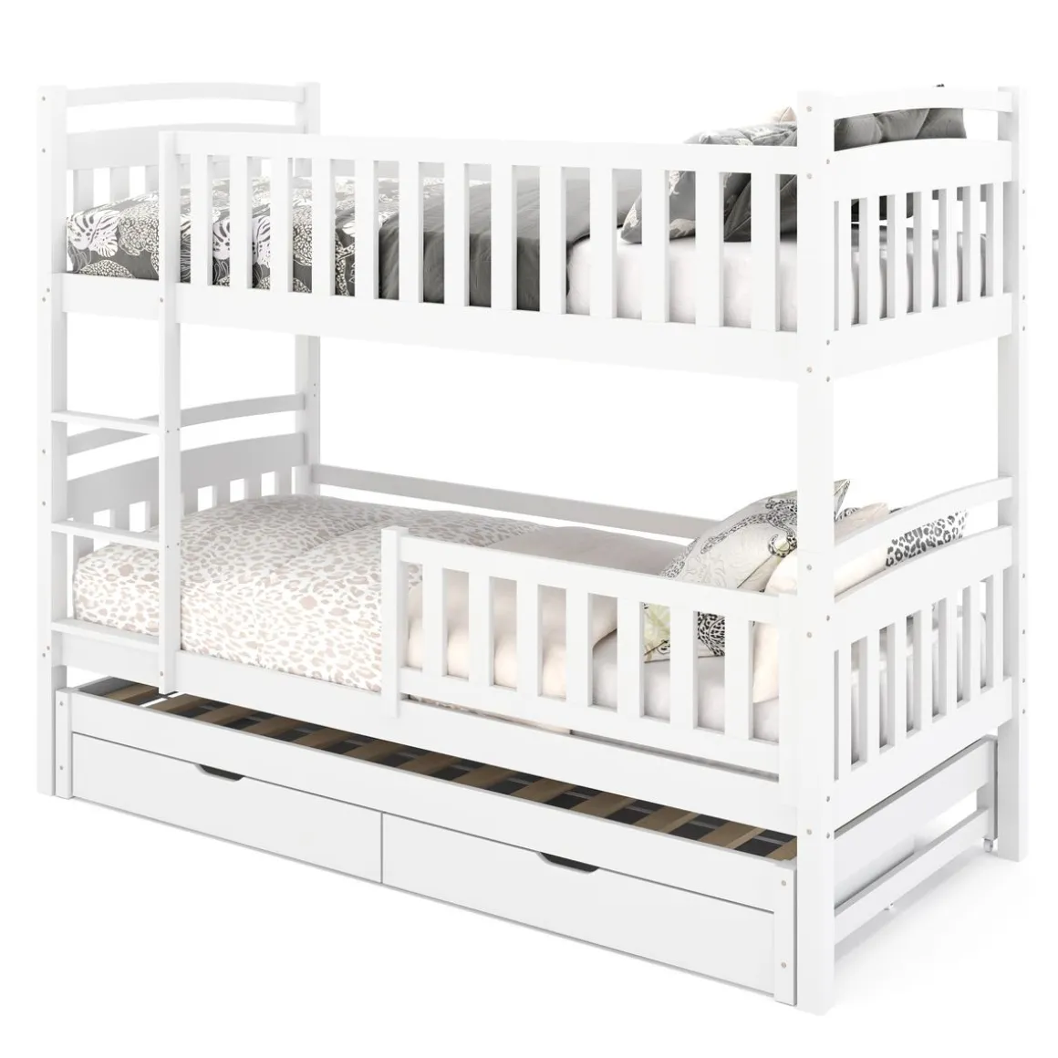 Etagenbett JULIETTE mit Ausziehfunktion 90 x 200 cm weiss