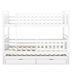 Etagenbett JULIETTE mit Ausziehfunktion 90 x 200 cm weiss
