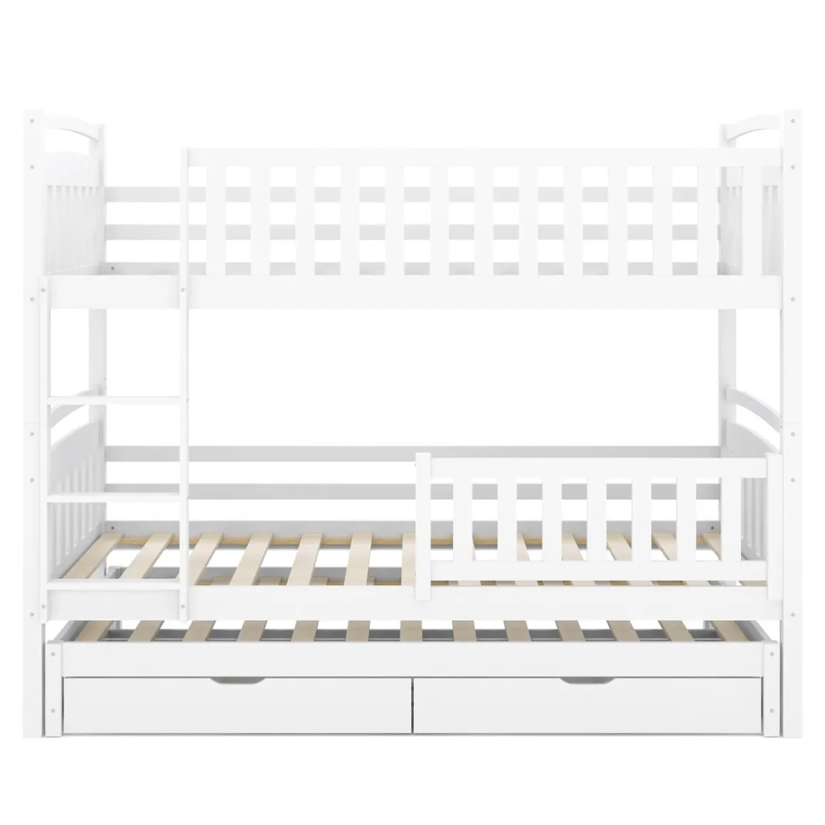 Etagenbett JULIETTE mit Ausziehfunktion 90 x 200 cm weiss
