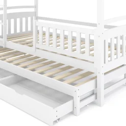 Etagenbett JULIETTE mit Ausziehfunktion 90 x 200 cm weiss